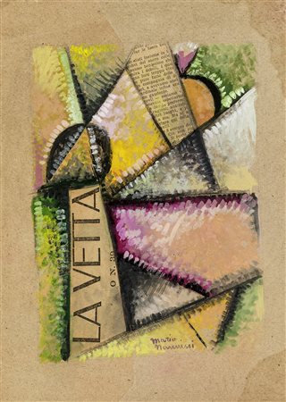 MARIO NANNINI (Buriano 1895-Pistoia 1918) COMPOSIZIONE pastello, tempera e...