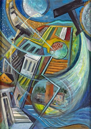 PIERLUIGI SIBÒ BOSSI (Milano 1907-Milano 2000) EVOLUZIONI AEREE TRA AGRO E...