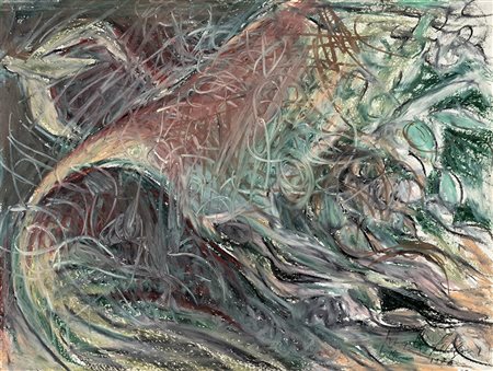 PERICLE FAZZINI (Grottammare 1913-Roma 1987) COMPOSIZIONE pastelli su carta,...