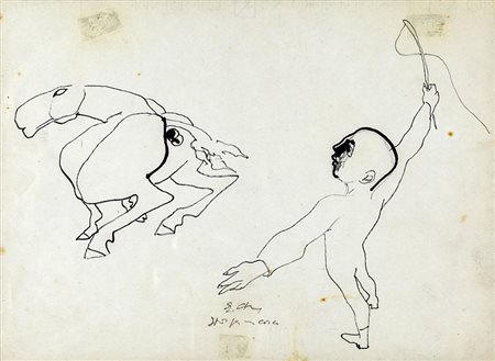 () LOTTO DI 4 DISEGNI dimensioni varie. Firma indecifrata.