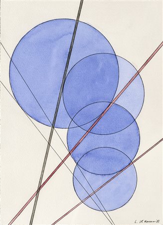 LUIGI VERONESI (Milano 1908-Milano 1998) COMPOSIZIONE tecnica mista su carta,...