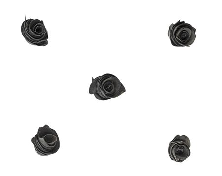 PAOLO CANEVARI (Roma 1963) ROSE cinque elementi altezza 10 cm l'uno, firma e...