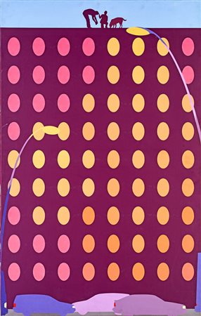 GIUSEPPE SALVATORI (Roma 1955) GRANDE RACCORDO olio su tela, cm 130x80. Sul...