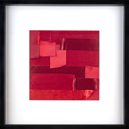 RENZOGALLO (Roma 1943) SENZA TITOLO raso applicato su MDF, cm 28x28. Sul...