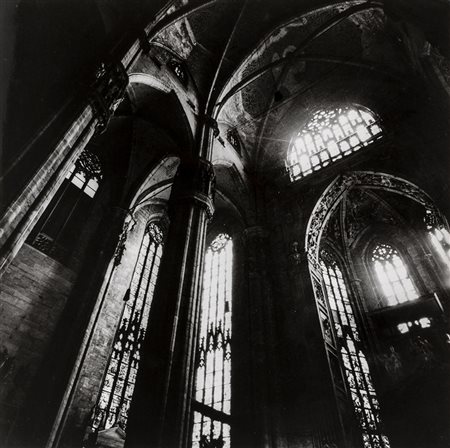 MAURO DE BIASI (Belluno 1923-Milano 2013) INTERNO DI CATTEDRALE stampa alla...