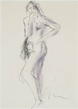 Lucio Fontana (Rosario di Santa Fè 1899 – Varese 1968) Nudo femminile, 1951...