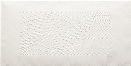 Enrico Castellani (Castelmassa 1930 – Celleno 2017) Superficie bianca...