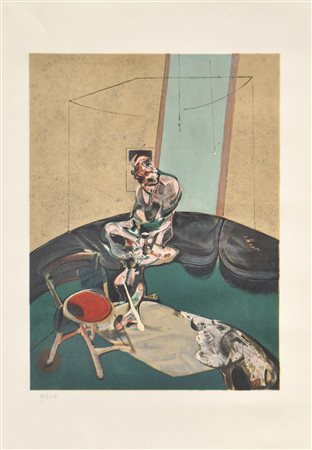 Francis Bacon (Dublin/Dublino 1909 - Madrid 1992) Studio per autoritratto,...