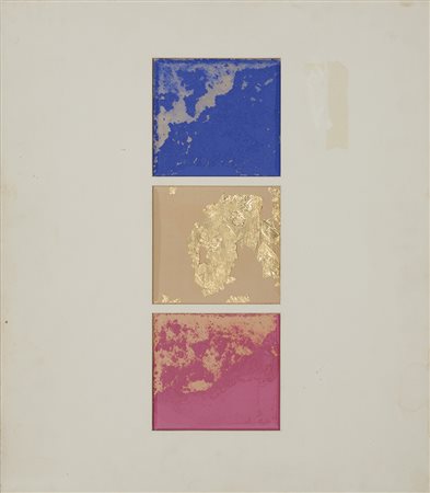 Hans Möller, Hofhauspresse, Düsseldorf Triptychon blau, gold, rot,...