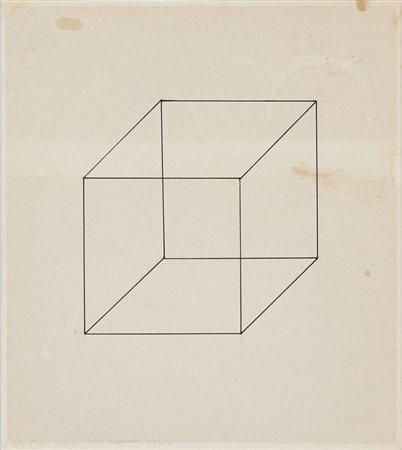 Sol LeWitt (Hartford 1928 – New York 2007) Kubus, 1982;China su cartoncino,...