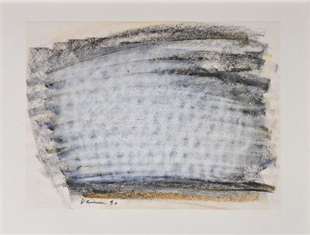 Claudio Verna (Guardiagrele 1937) Senza titolo, 1990;Pastelli col. su carta,...