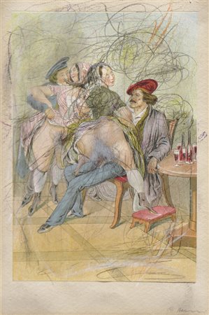 Arnulf Rainer (Baden 1929 ) Pseudologica;dalla serie delle rappresentazioni...