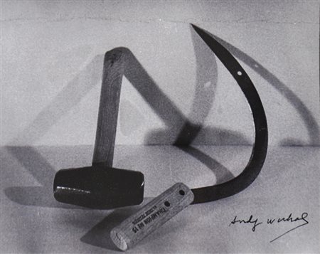 Andy Warhol Hammer and Sickle;Fotografia in b/n, 18 x 24 cm Firma
