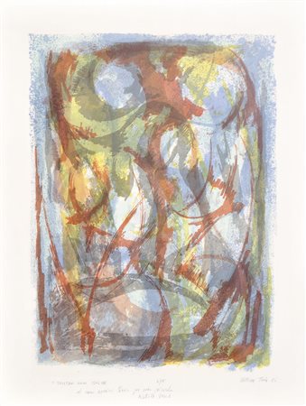 William Tode Tristan und Isolde, 1986;Litografia a col., 84 x 64 cm Firma e...