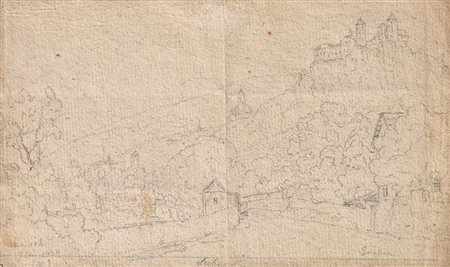 Franz Schweighofer Monastero di Sabiona, 1830;Matita, 10,7 x 17,8 cm Titolo e...