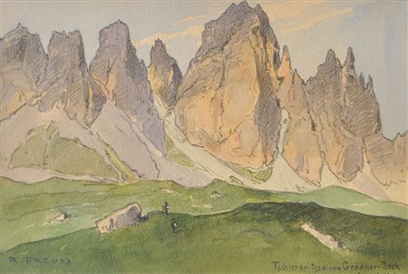 Rudolf Preuss (Wien/Vienna 1879 – Innsbruck 1961) Gruppo del Cir dal Passo...