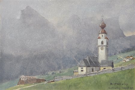 Rudolf Preuss (Wien/Vienna 1879 – Innsbruck 1961) Colfosco, Val Badia,...