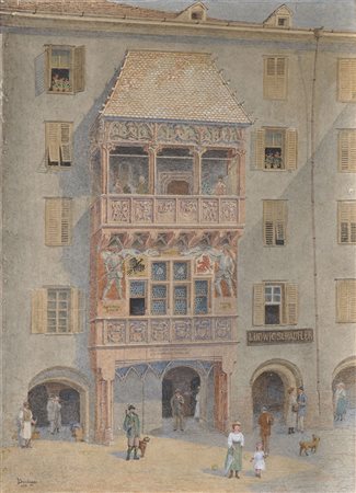Johann Deininger (Wien/Vienna 1849 – Innsbruck 1931) Il tetto d'oro,...