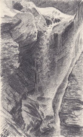 Hugo Grimm Gola Mühlauer Klamm, origine del;Matita, 16,1 x 10 cm Data, sul...