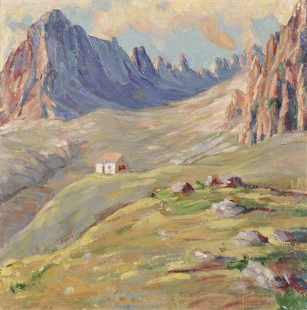 Gilbert Heidegger (Margreid/Magrè 1872 – Innsbruck 1956) Paesaggio...