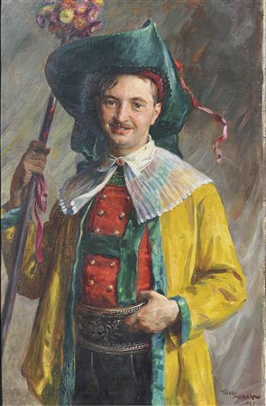 Thomas Riss Uomo di Nova Ponente che fa la richiesta di matrimonio,;Olio su...