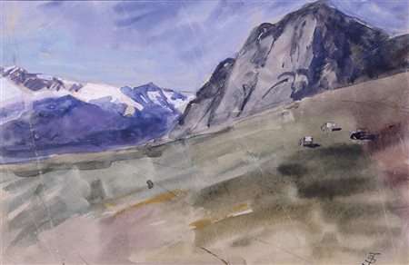 Ignaz Stolz (Bozen/Bolzano 1868 – Lana 1953) Paesaggio alpino,...