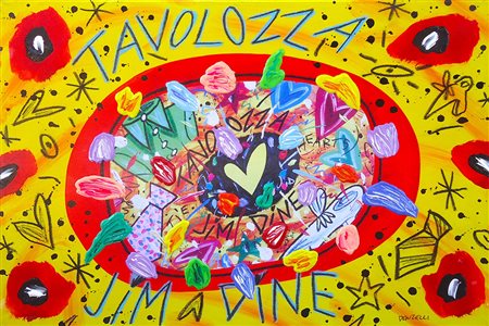 Bruno Donzelli 1941, Napoli (Na) - [Italia] Tavolozza Jim Dine olio su tela...