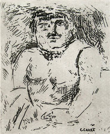 Carlo Carrà 1881, Quargnento (Al) - 1966, Milano (Mi) - [Italia] Donna alla...