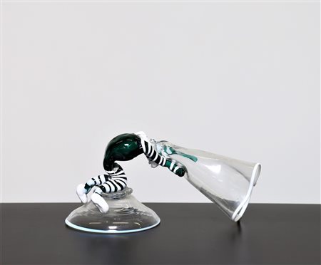 BIANCONI FULVIO (1915 - 1996) Calice. -. Cm 20,00 x 9,50 x 9,50. Vetro...