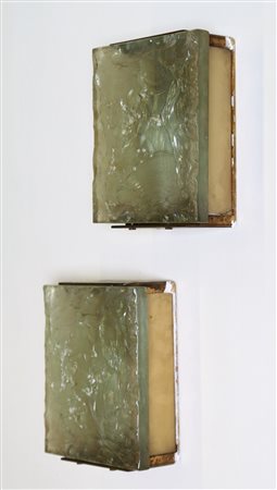 INGRAND MAX (1908 - 1969) Coppia di applique mod. 2311. -. Cm 17,00 x 20,00 x...