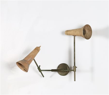 SARFATTI GINO (1912 - 1985) Lampade da parete 169/2. . Cm 40,00 x 35,00 x...