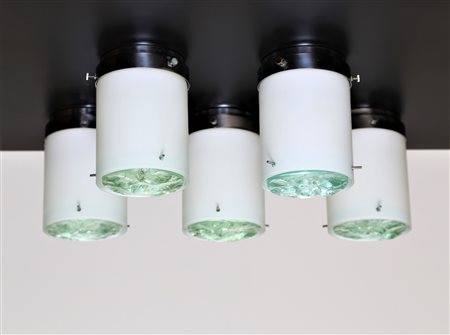 INGRAND MAX (1908 - 1969) Cinque plafoniere mod. 2494. -. Cm 11,00 x 16,00 x...