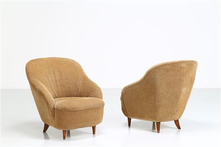 PONTI GIO' (1891 - 1979) Coppia di poltrone. -. Cm 75,00 x 79,00 x 80,00....