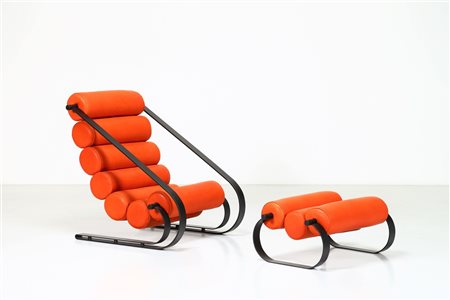 CECCHI MARZIO Poltrona con pouf Balestra. -. Cm 76,00 x 86,00 x 86,00....