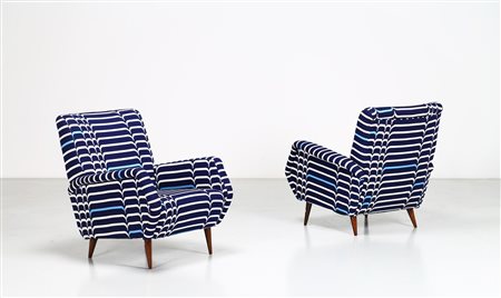 PONTI GIO' (1891 - 1979) Coppia di poltrone. -. Cm 76,00 x 82,00 x 70,00....