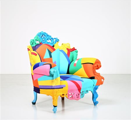 MENDINI ALESSANDRO (n. 1931) Poltrona Geometrica, 2001. . Cm 104,00 x 106,00...