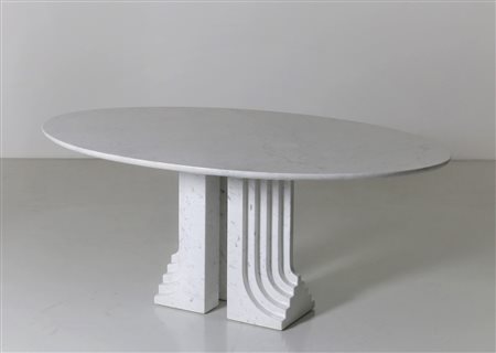SCARPA CARLO (1906 - 1978) Tavolo Samo. -. Cm 178,00 x 73,50 x 125,50. Marmo,...