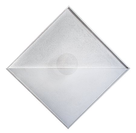 Sara Campesan, Sovrapposizione, 1966 Tela,legno e perspex 62x62 cm Firma,...