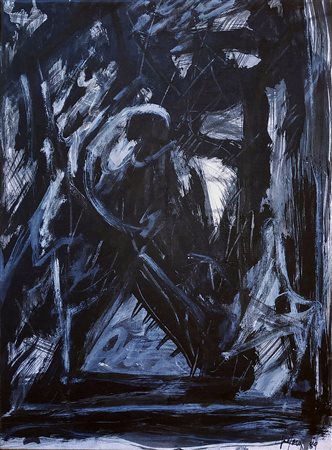 Emilio Vedova, Senza Titolo, 1989 Tecnica mista su carta intelata 33x24,2 cm...