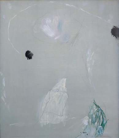 Mario Raciti, Presenze -Assenze, 1971 Tecnica mista su tela 75x60 cm Firma...