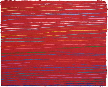 Piero Dorazio , Senza Titolo, 1989 Tempera su cartoncino 54x68 cm Firma e...