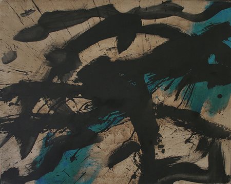 Arturo Carmassi, Bretagne, 1953 Tecnica mista su tela 70x63 cm Firma, titolo,...