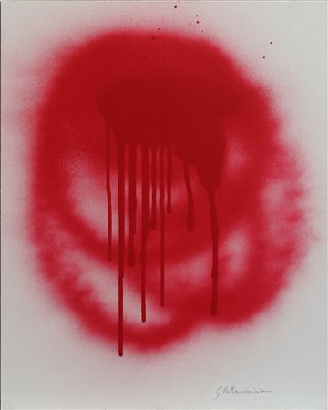 Gino De Dominicis, Nebulosa Ninsun, 1988 Pittura e spray su carta montata su...