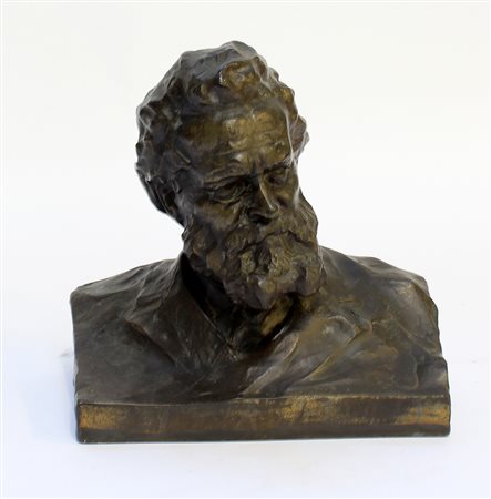 Ignoto "Carducci" scultura in bronzo (h cm 23) Sul lato tracce di firma