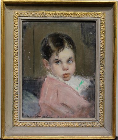 Lino Baccarini (Gonzaga 1893 - Milano 1973)"Ritratto di bimbo"olio su...