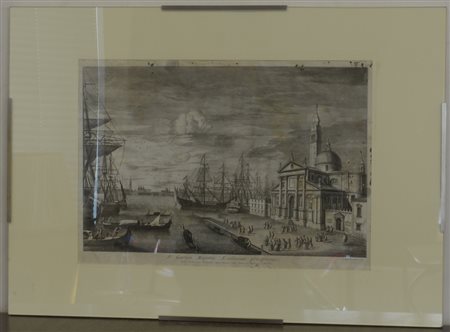 Da G. Battista Brustolon. Incisione raffigurante la Chiesa di S. Giorgio...