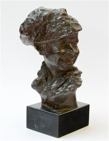 Medardo Rosso "Gavroche" scultura in bronzo (h cm 40) poggiante su base in...