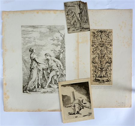 Sei incisioni di diversa epoca e autore, tra i quali Salvator Rosa e...