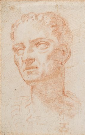 Lotto composto da tre disegni dei secolo XVIII e XIX raffiguranti "Testa...