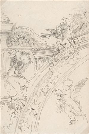 Lotto composto da tre disegni di artisti diversi del secolo XIX raffiguranti...